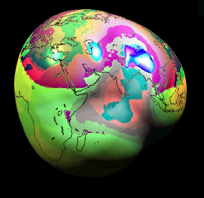APOD: 2001 November 13 – A Gravity Map of Earth