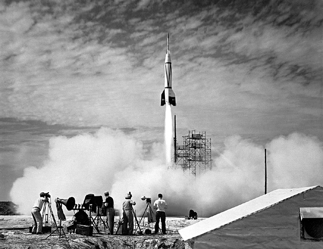 APOD: 2001 October 22 – The First Rocket Launch from Cape Canaveral