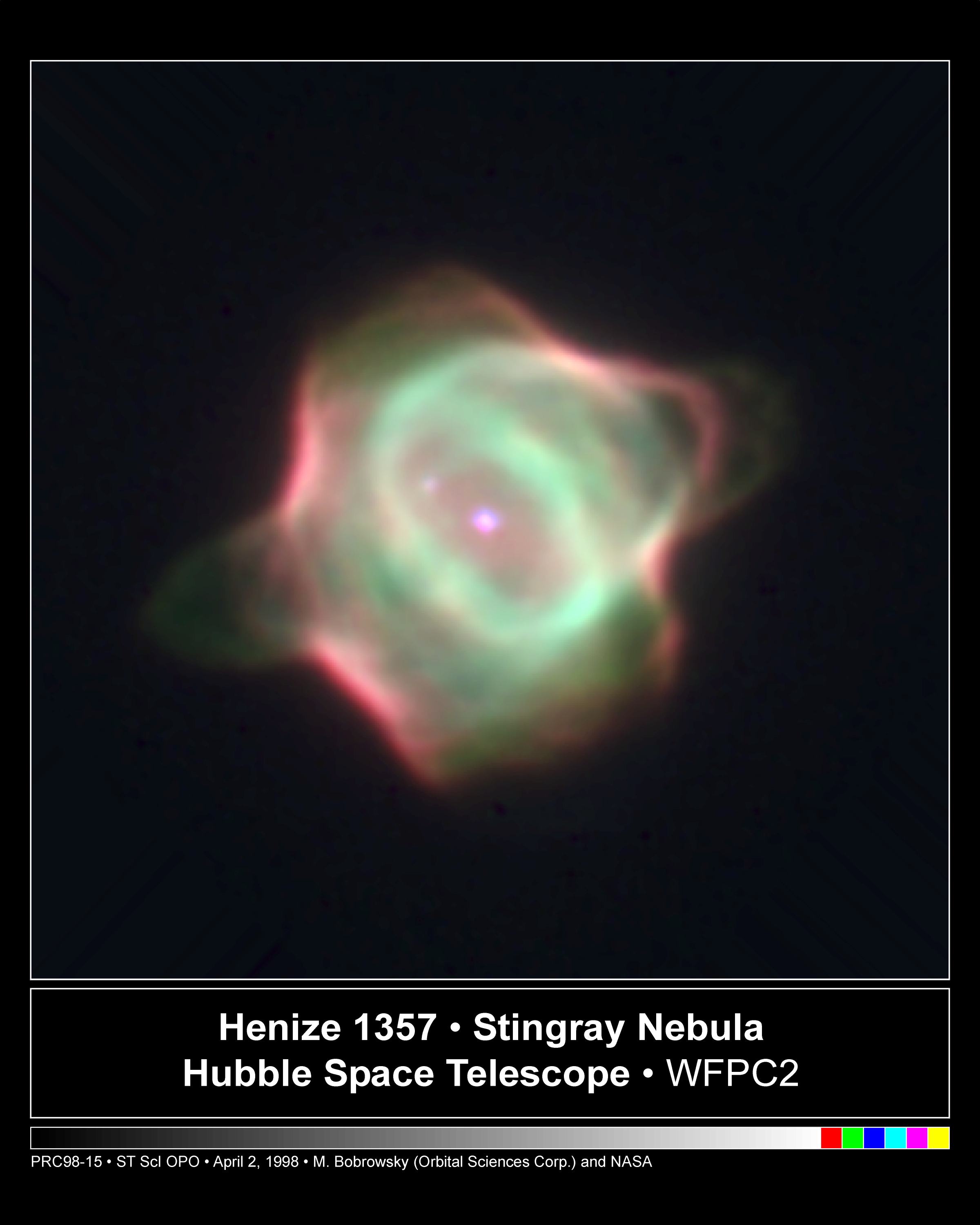 APOD: 2001 October 6 – Hen 1357: New Born Nebula