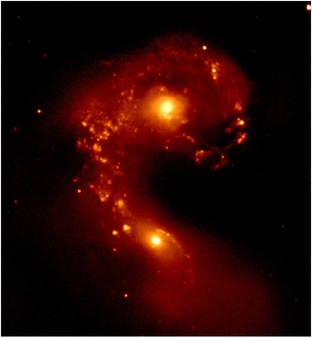 APOD: 2002 April 11 – Antennae Galaxies in Near Infrared