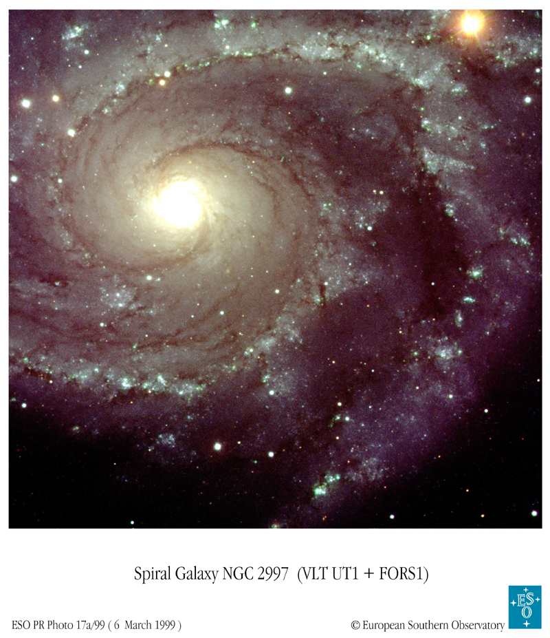 APOD: 2002 August 4 – Spiral Galaxy NGC 2997 from VLT