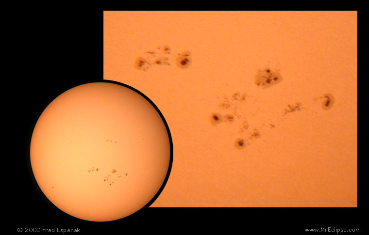 APOD: 2002 August 1 – Sunspots and Solar Active Regions