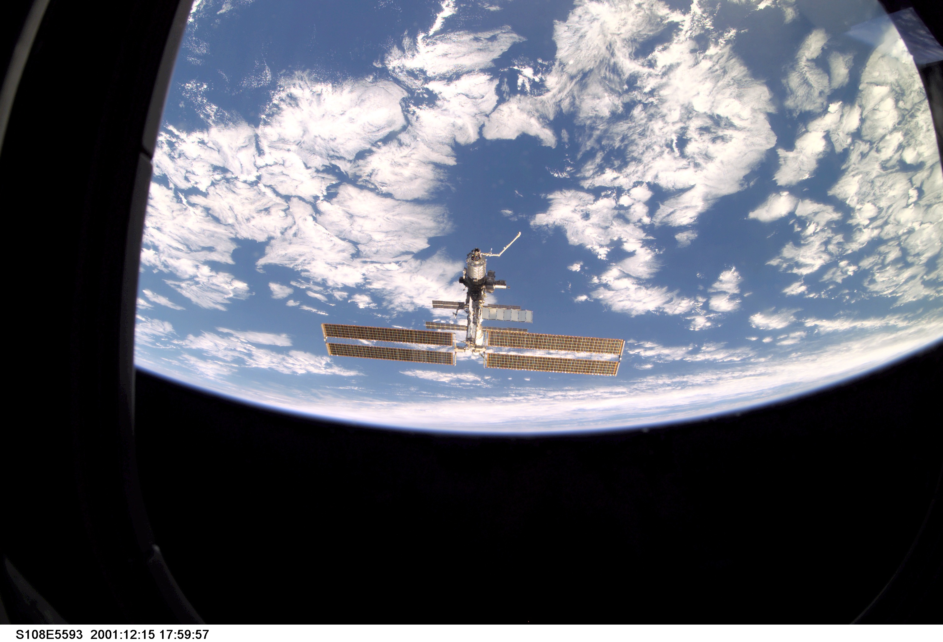 APOD: 2002 January 2 – International Space Station Over Earth