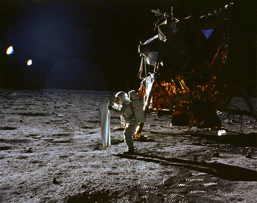 APOD: 2002 July 27 – Apollo 11: Catching Some Sun