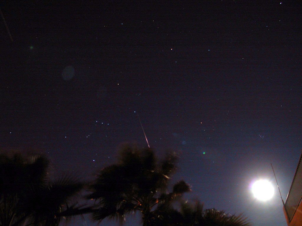 APOD: 2002 November 20 – Leonids vs The Moon