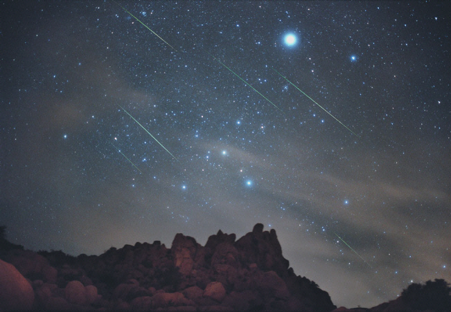 APOD: 2002 November 5 – Leonids Over Joshua Tree National Park