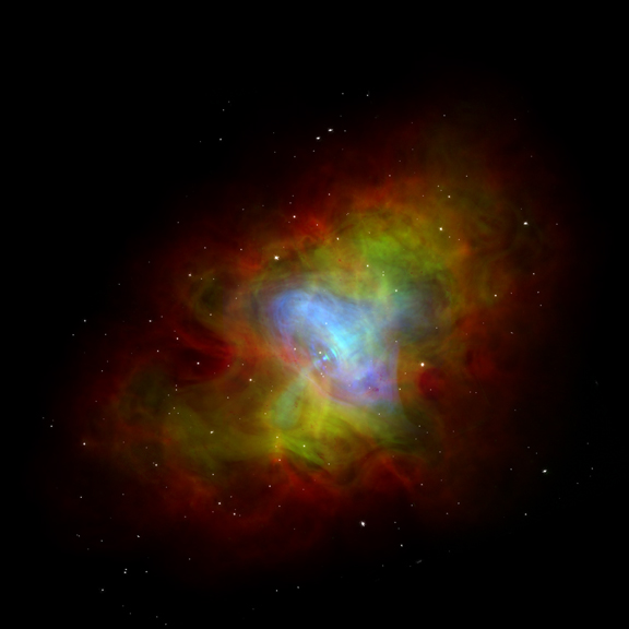 APOD: 2002 September 20 – The Crab Nebula Pulsar Shrugs