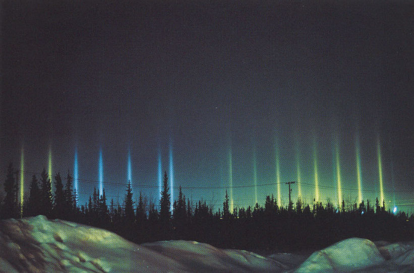 APOD: 2002 September 2 – Colorful Light Pillars