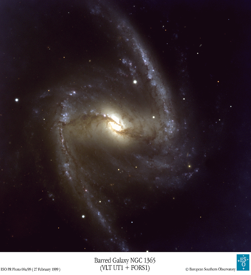 APOD: 2003 April 13 – NGC 1365: A Nearby Barred Spiral Galaxy
