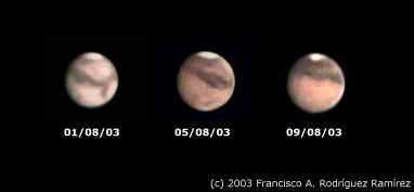 APOD: 2003 August 19 – Mars Through a Small Telescope