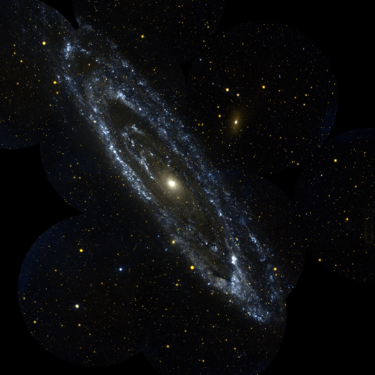 APOD: 2003 December 22 – The Andromeda Galaxy from GALEX