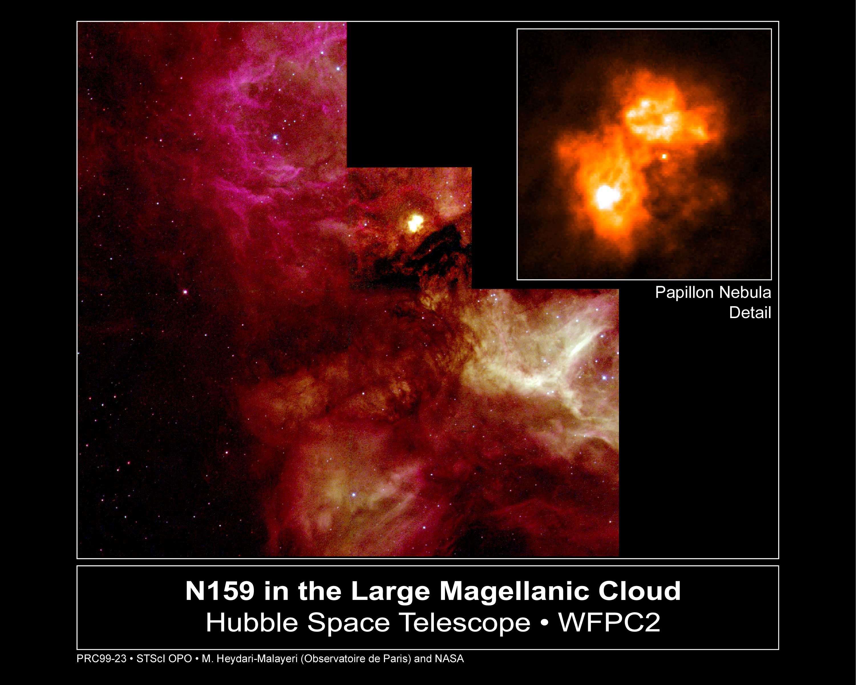 APOD: 2003 December 21 – N159 and the Papillon Nebula