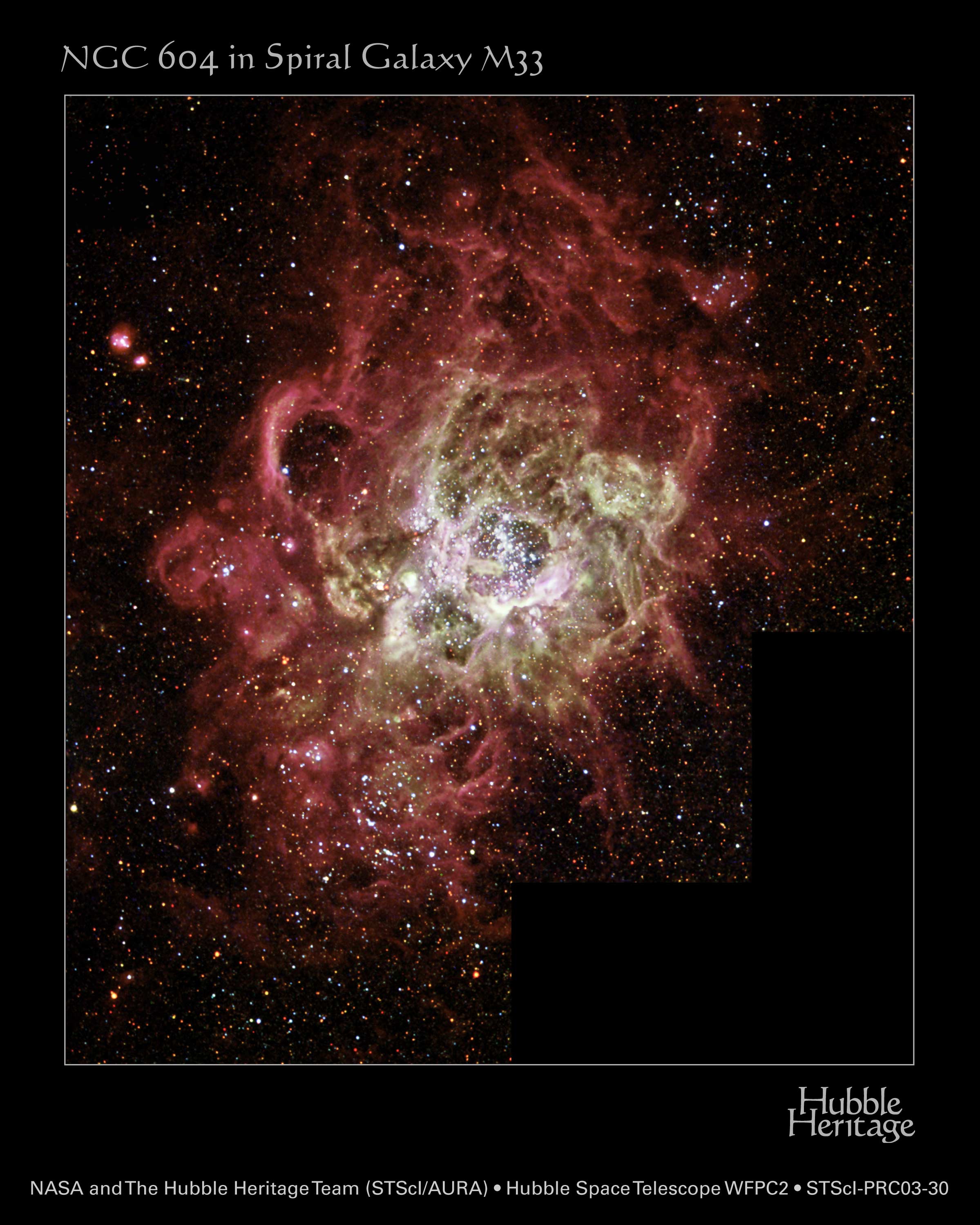 APOD: 2003 December 9 – NGC 604: Giant Stellar Nursery