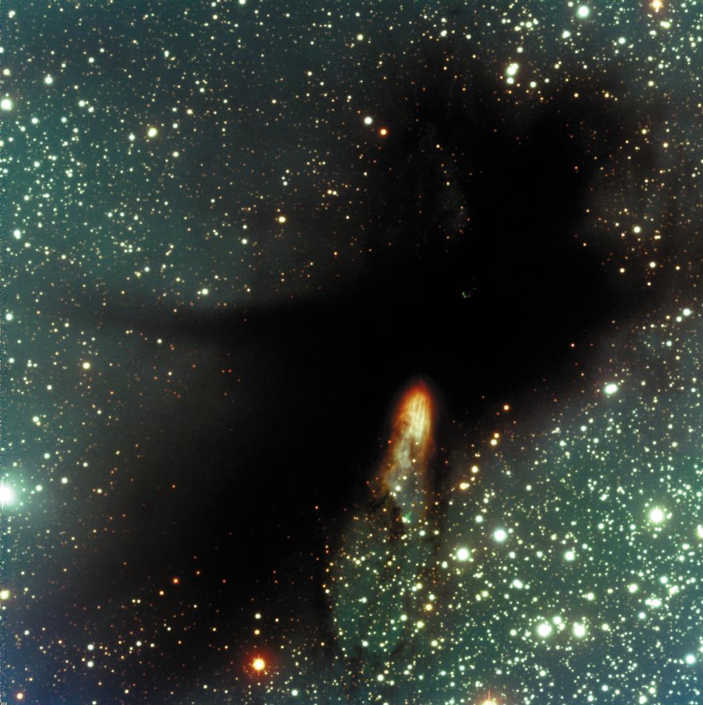 APOD: 2003 January 27 – BHR 71: Stars, Clouds, and Jets