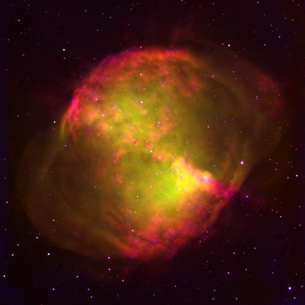 APOD: 2003 January 13 – The Dumbbell Nebula in Hydrogen and Oxygen