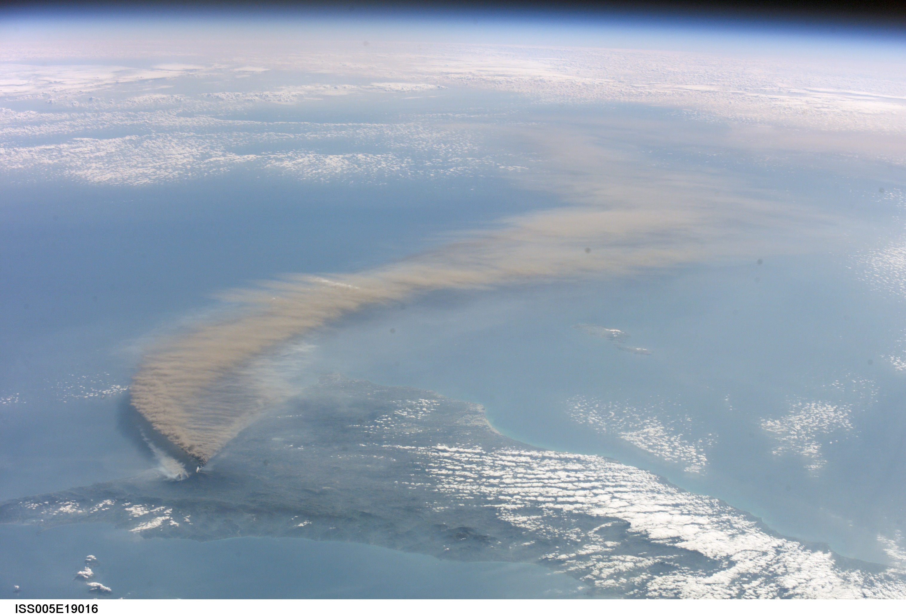 APOD: 2003 January 2 – Mt. Etna Eruption Plume