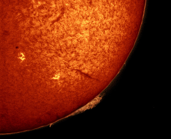 APOD: 2003 July 29 -Orange Sun Simmering