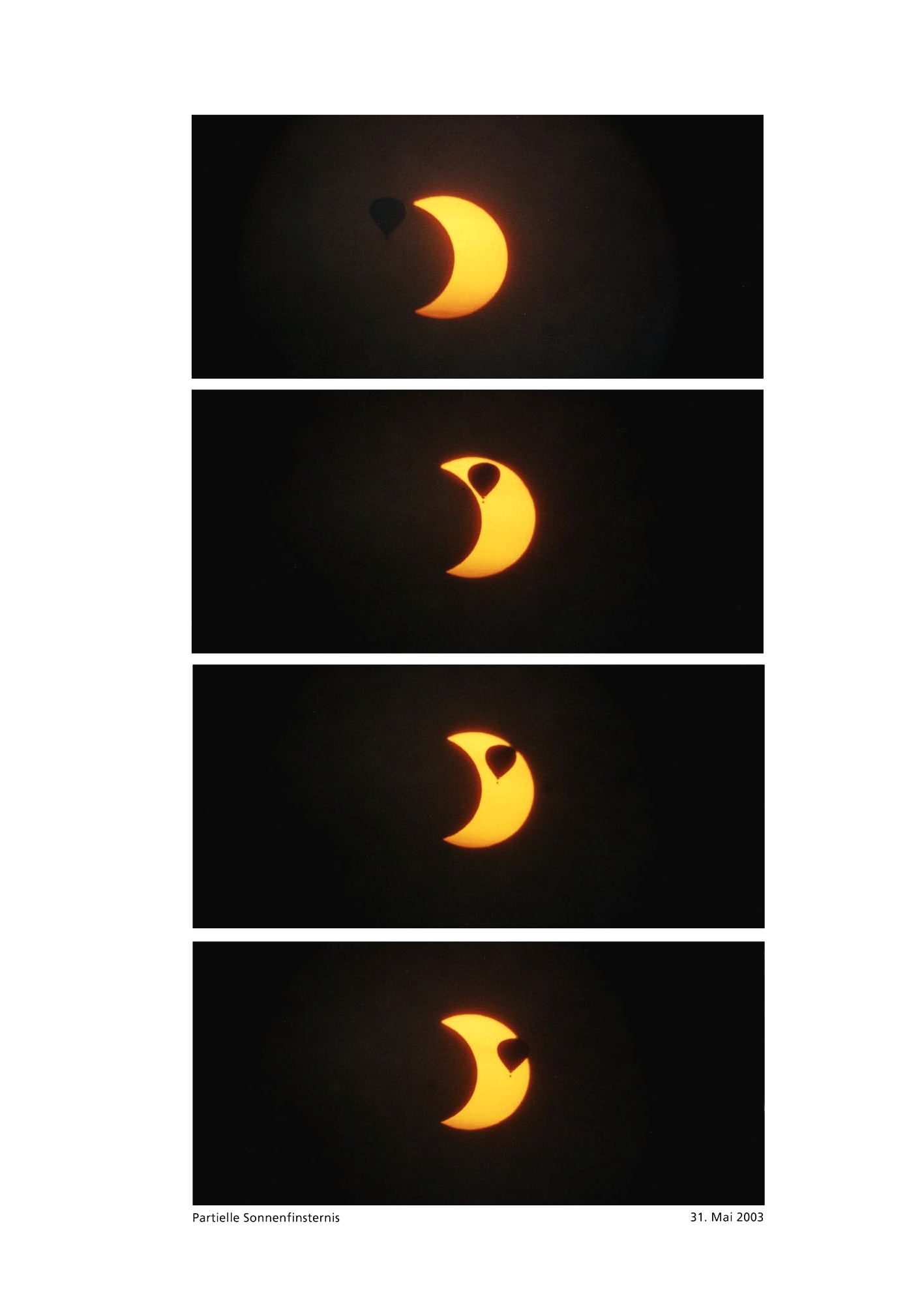 APOD: 2003 June 6 – Sun, Moon, Hot Air Balloon
