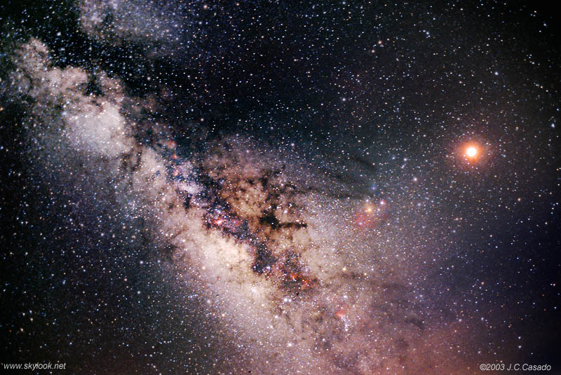 APOD: 2003 June 3 – The Milky Way Behind an Eclipsed Moon