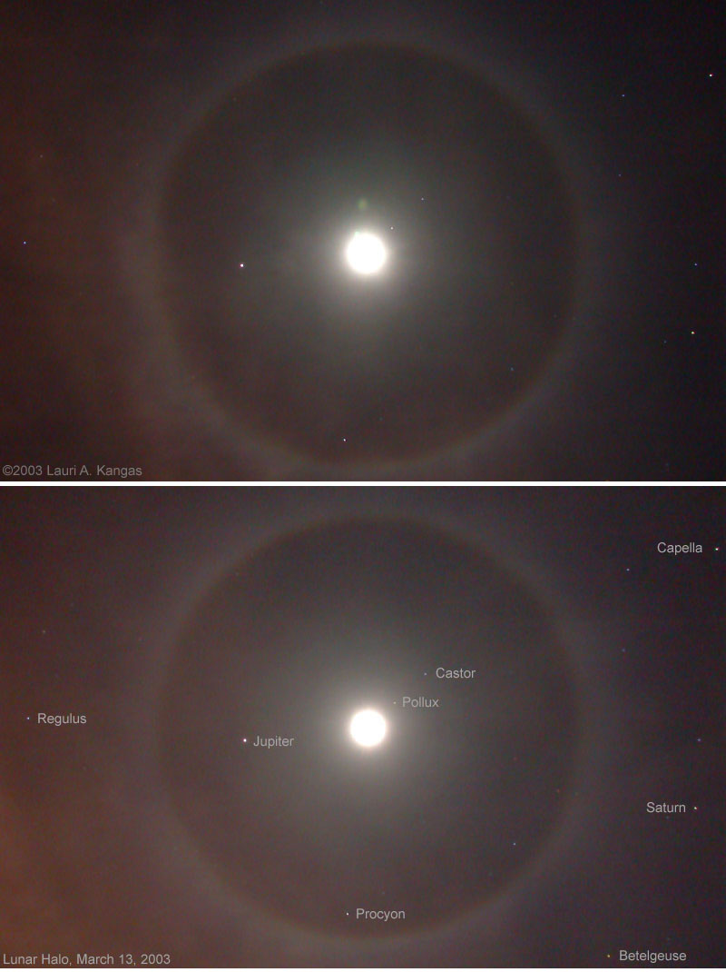 APOD: 2003 March 21 – Stars and Planets in the Halo of the Moon