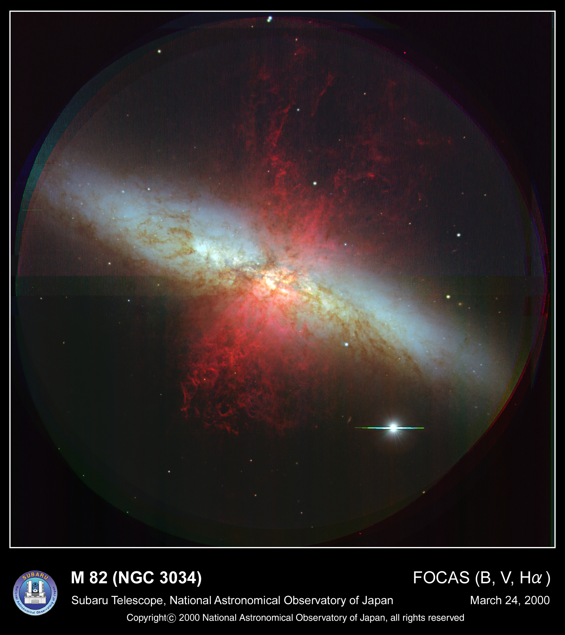 APOD: 2003 November 23 – A Superwind from the Cigar Galaxy