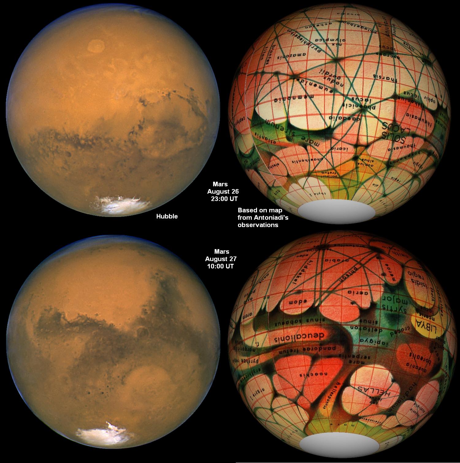 APOD: 2003 November 12 – Mars Then and Now