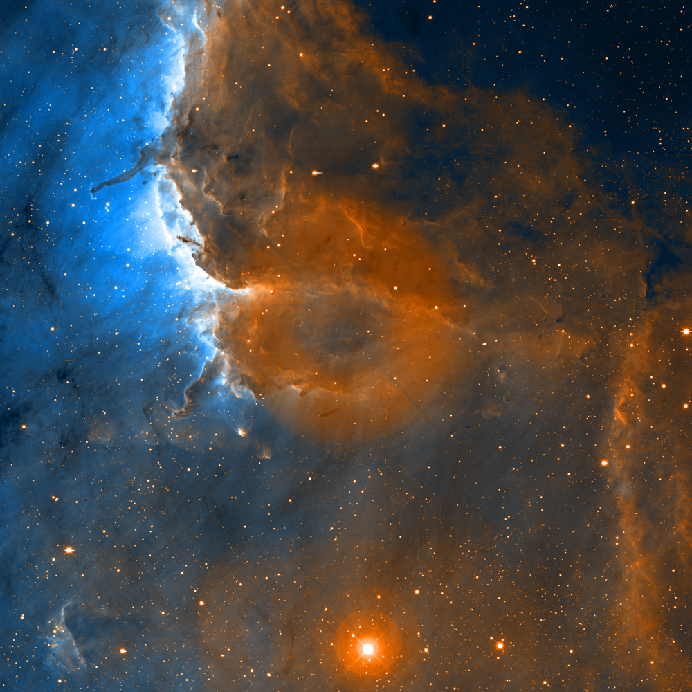 APOD: 2003 October 13 – Pelican Nebula Ionization Front