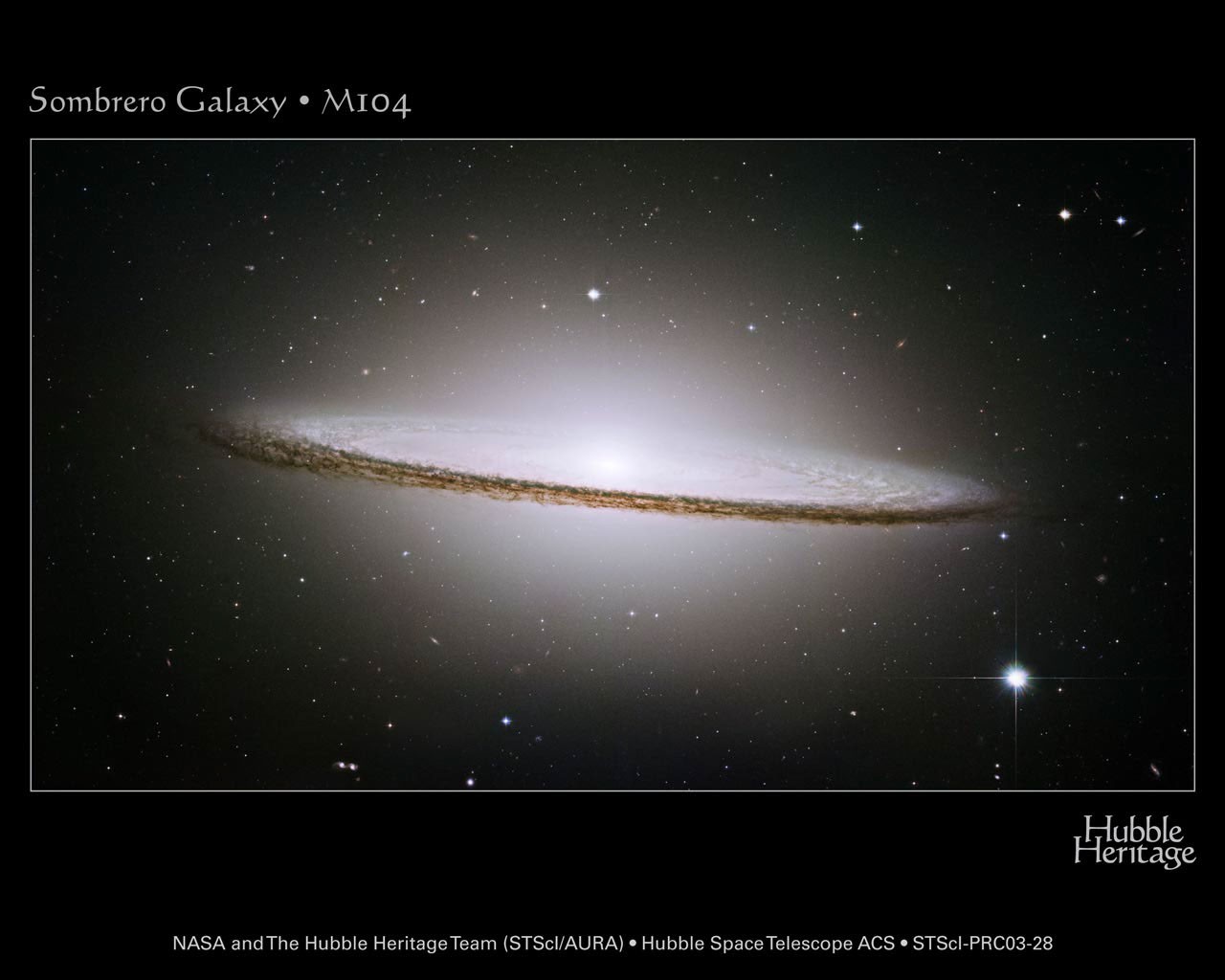 The Sombrero Galaxy from HST — APOD for 2003-10-08
