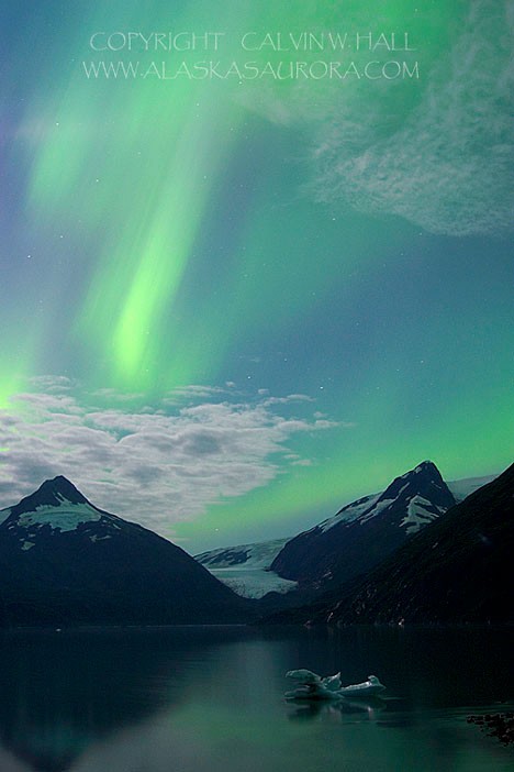 Aurora Over the Chugach Mountains — APOD for 2003-09-29
