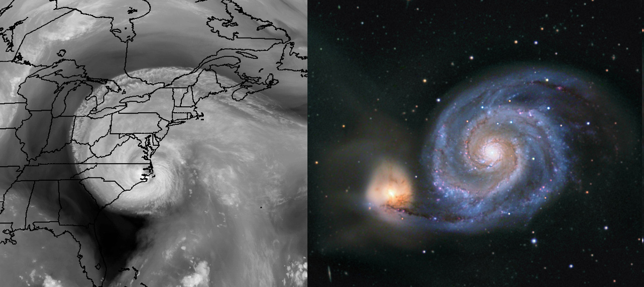 APOD: 2003 September 25 – Logarithmic Spirals Isabel and M51