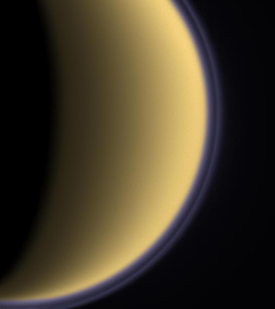 APOD: 2004 August 10 – The Double Haze above Titan