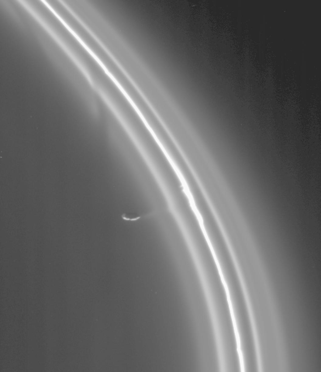 APOD: 2004 December 17 – Prometheus and the Rings of Saturn