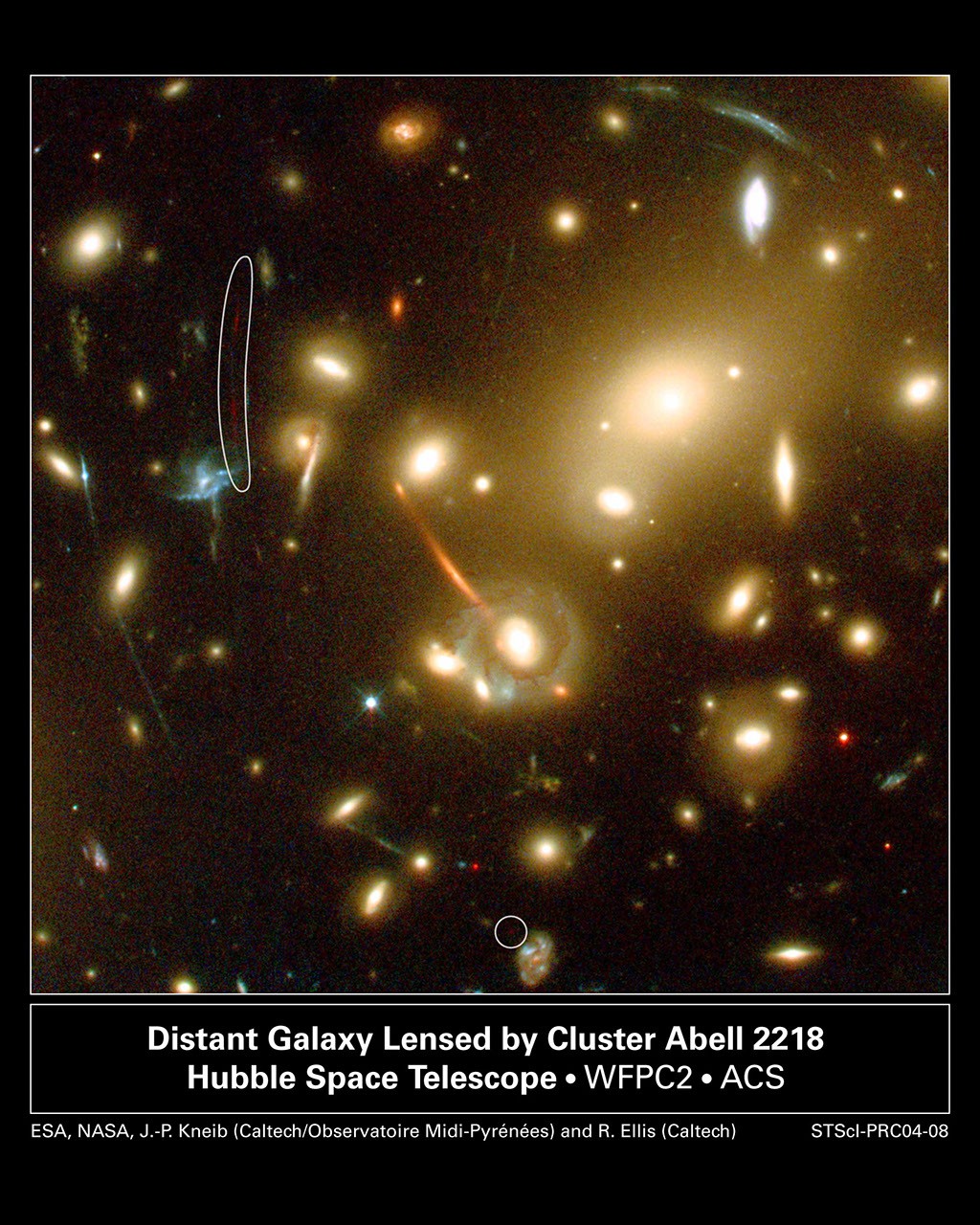 Galaxy Cluster Lenses Farthest Known Galaxy — APOD for 2004-02-17
