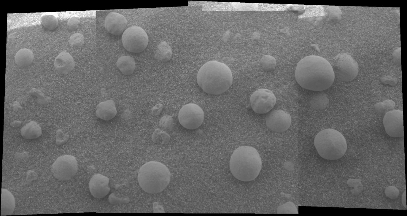 APOD: 2004 February 16 – A Patch of Spherules on Mars