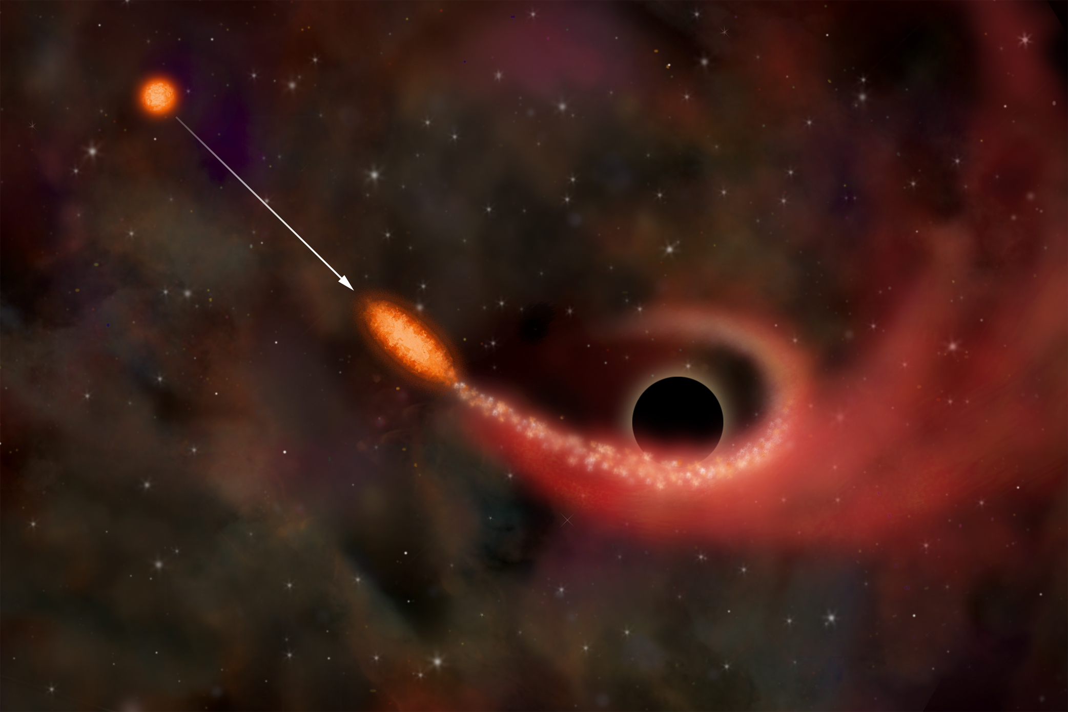 APOD: 2004 February 24 – X-Rays Indicate Star Ripped Up by Black Hole