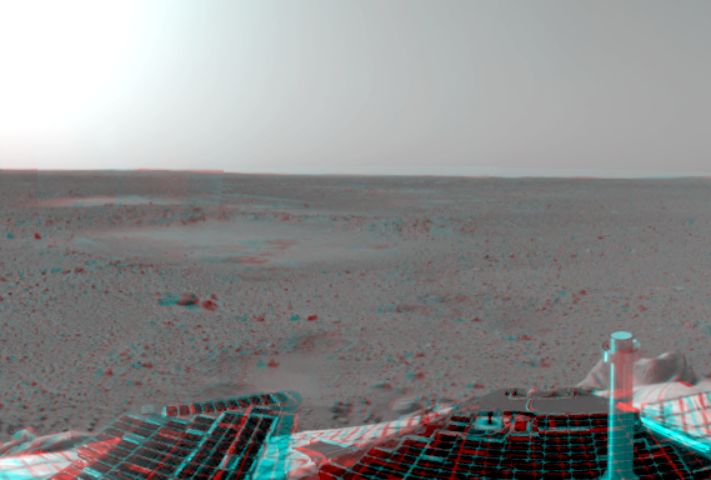 APOD: 2004 January 6 – Spirit’s 3D View Toward Sleep Hollow