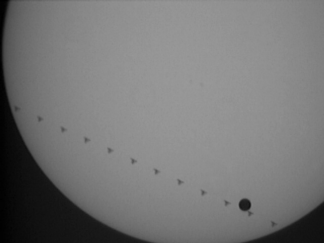 APOD: 2004 July 20 – Space Station, Venus, Sun