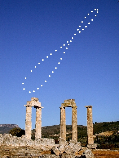 APOD: 2004 June 21 – Analemma Over Ancient Nemea