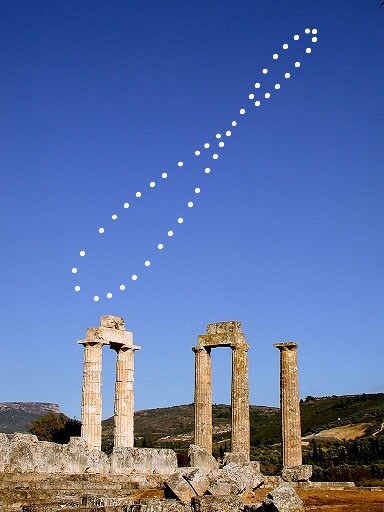 Analemma Over Ancient Nemea — APOD for 2004-06-21