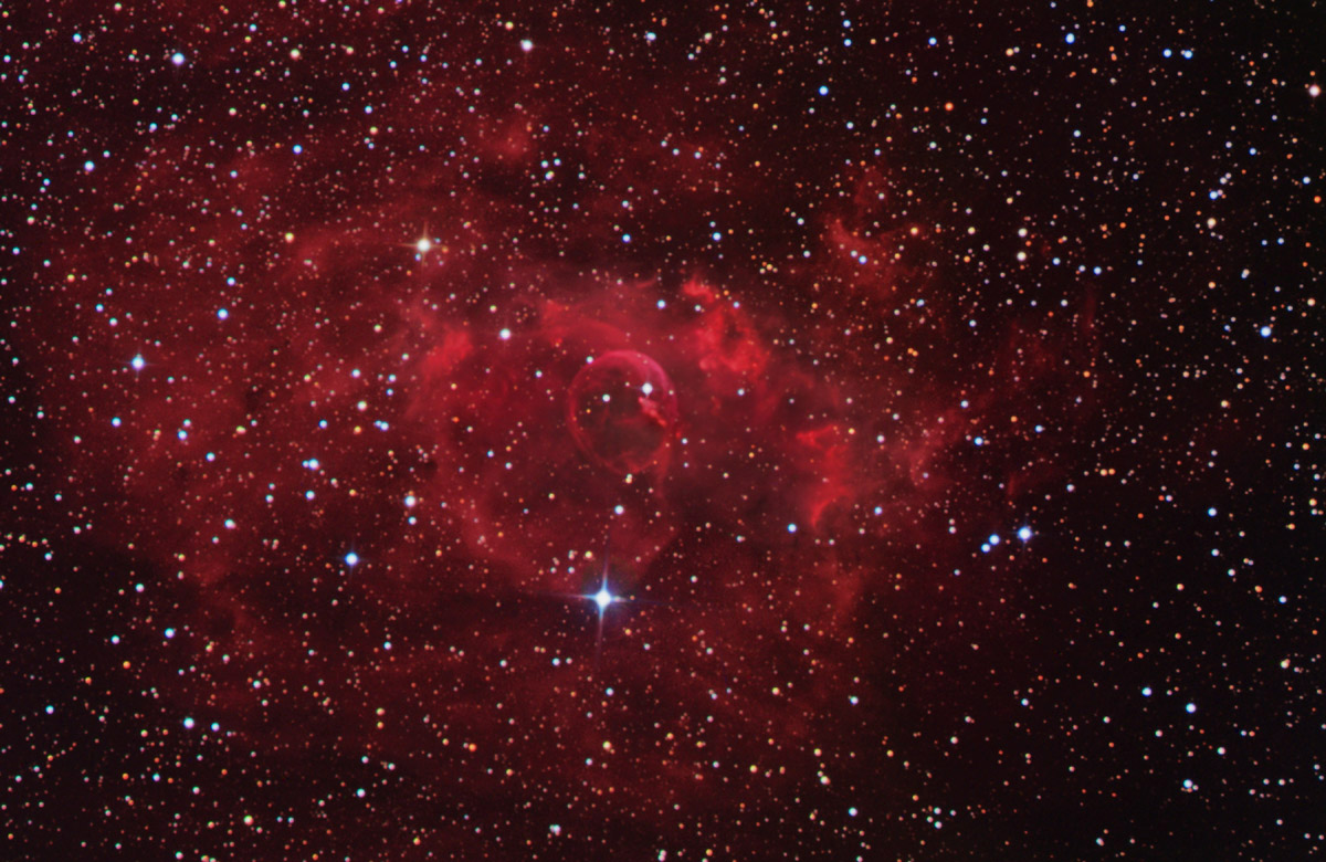 APOD: 2004 March 28 – Stars and the Bubble Nebula