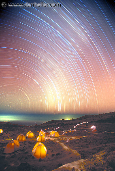 APOD: 2004 September 11 – The Star Trails of Kilimanjaro