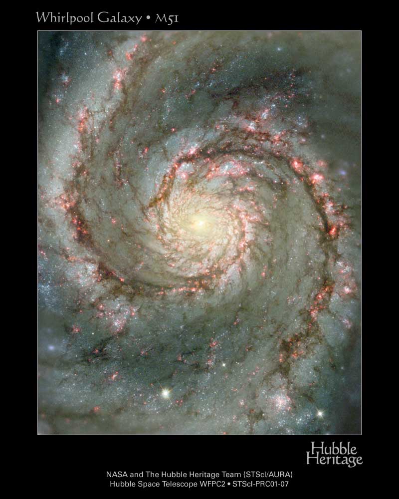 APOD: 2004 September 5 – M51: The Whirlpool Galaxy in Dust and Stars