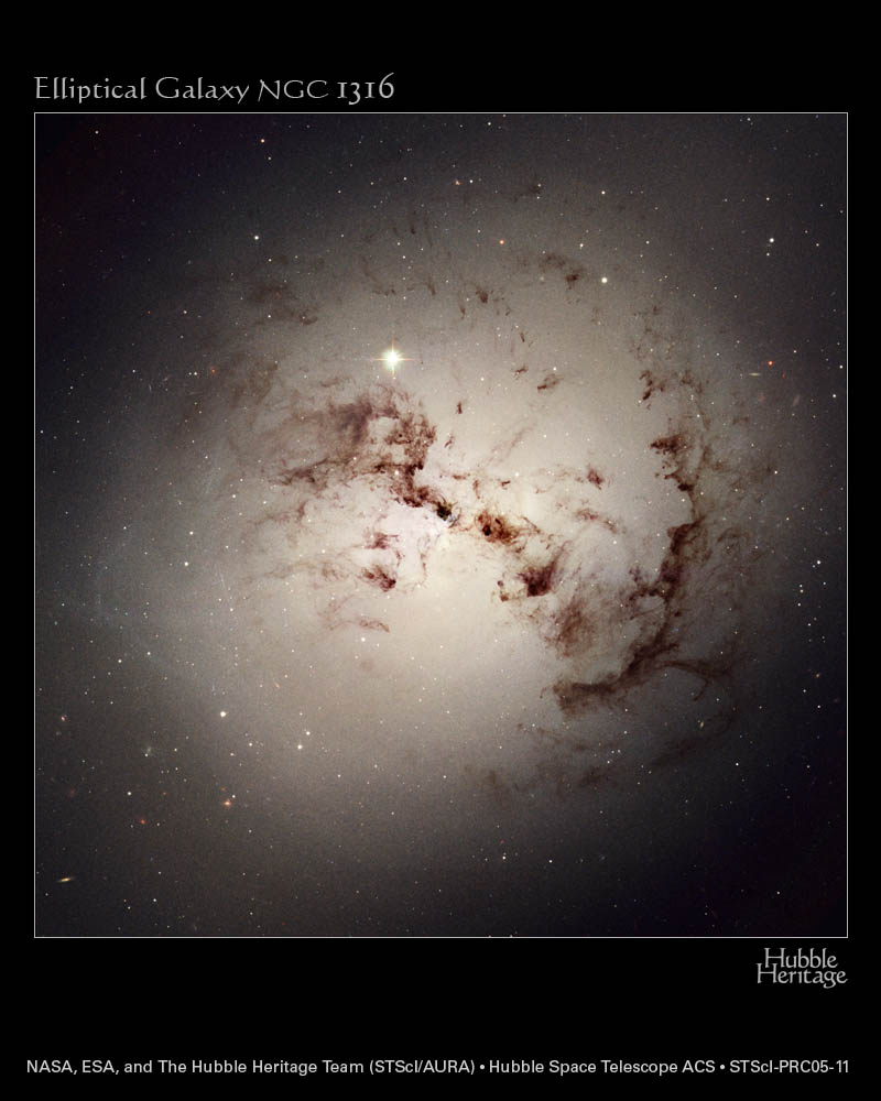 APOD: 2005 April 4 – NGC 1316: After Galaxies Collide