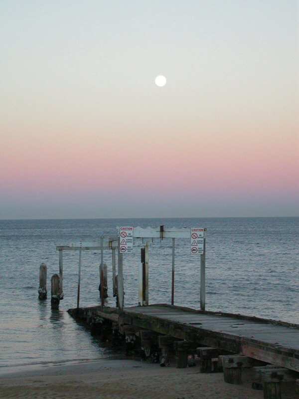 APOD: 2005 August 9 – The Belt of Venus over Elwood Beach