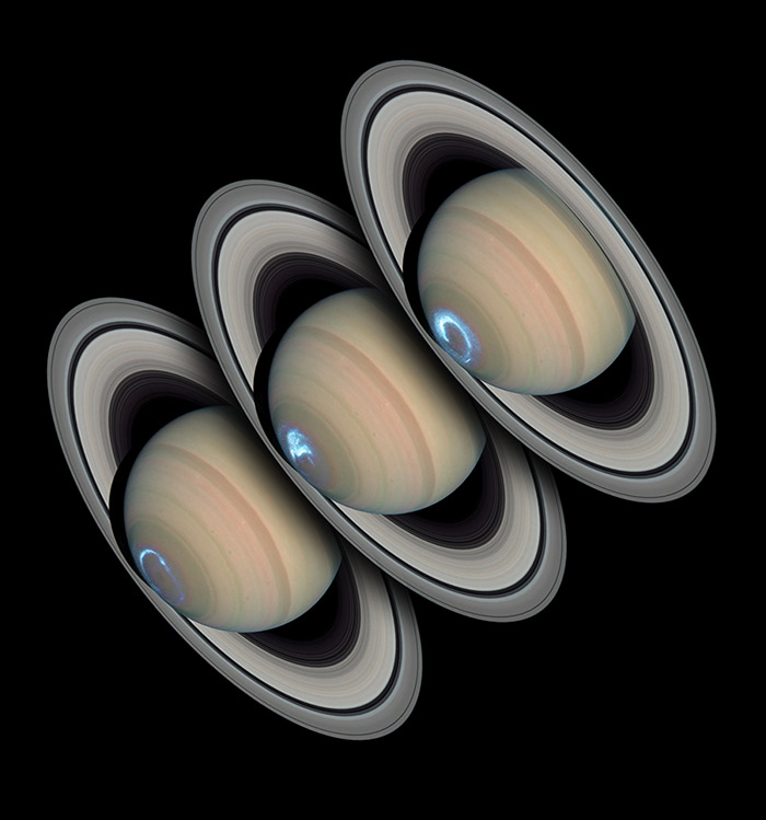 APOD: 2005 February 22 – Persistent Saturnian Auroras