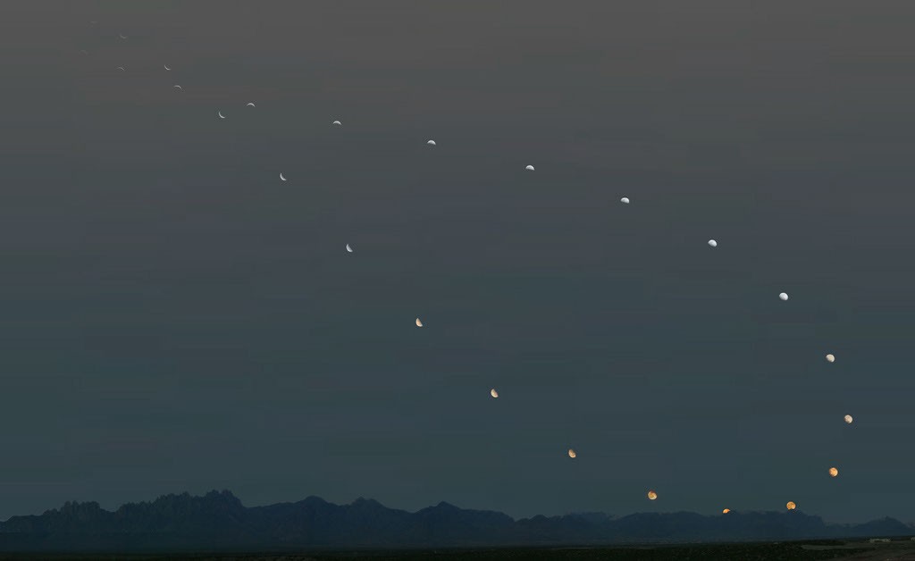Analemma of the Moon — APOD for 2005-07-13