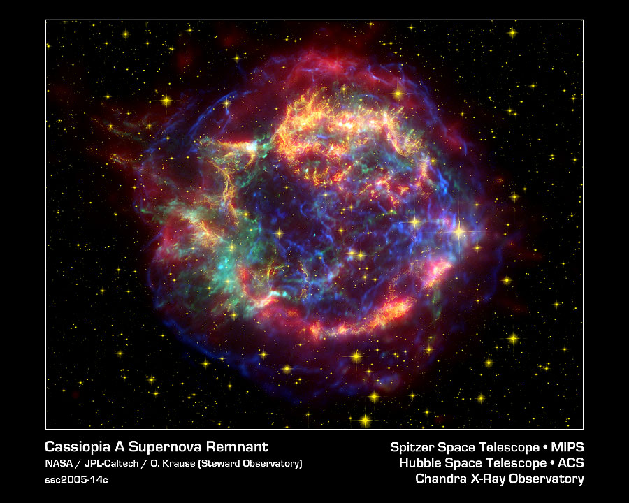 APOD: 2005 June 15 – Cassiopeia A Light Echoes in Infrared