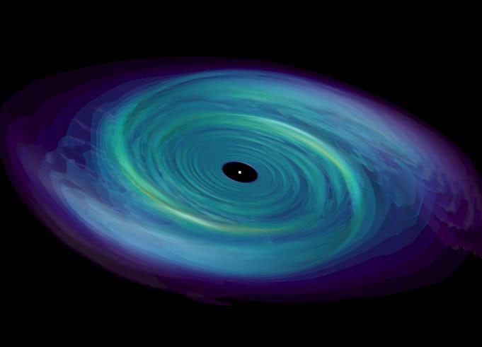 Accretion Disk Simulation — APOD for 2005-03-12
