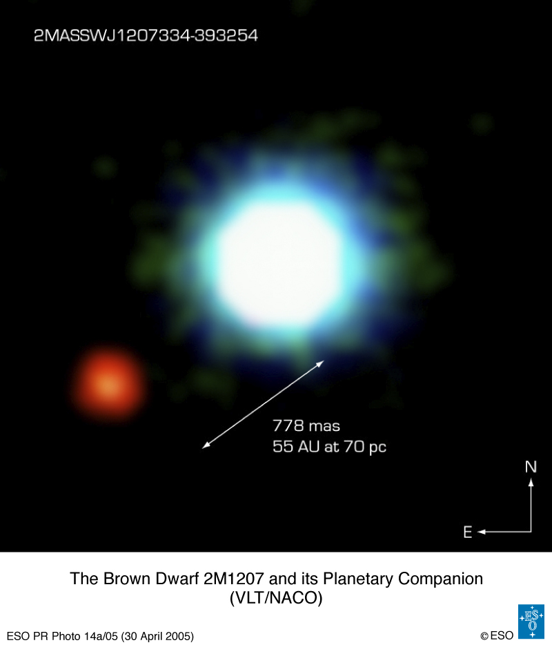 APOD: 2005 May 10 – The First Image of an Extra Solar Planet