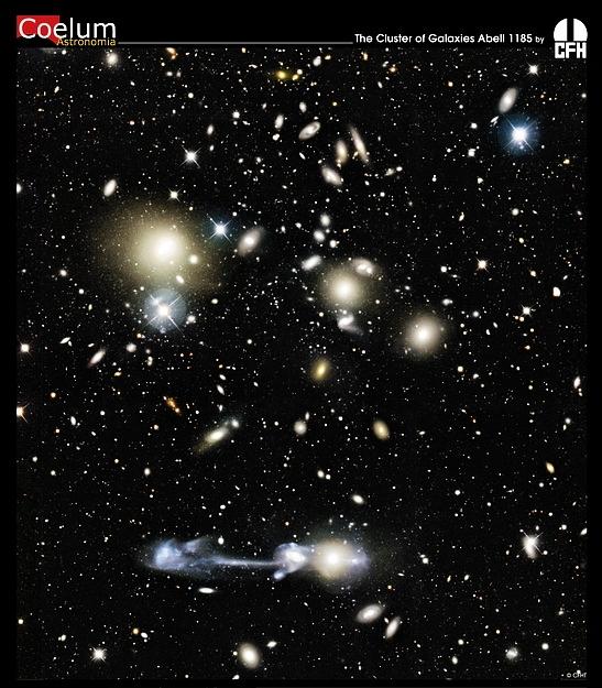 APOD: 2005 November 22 – A Galactic Collision in Cluster Abell 1185